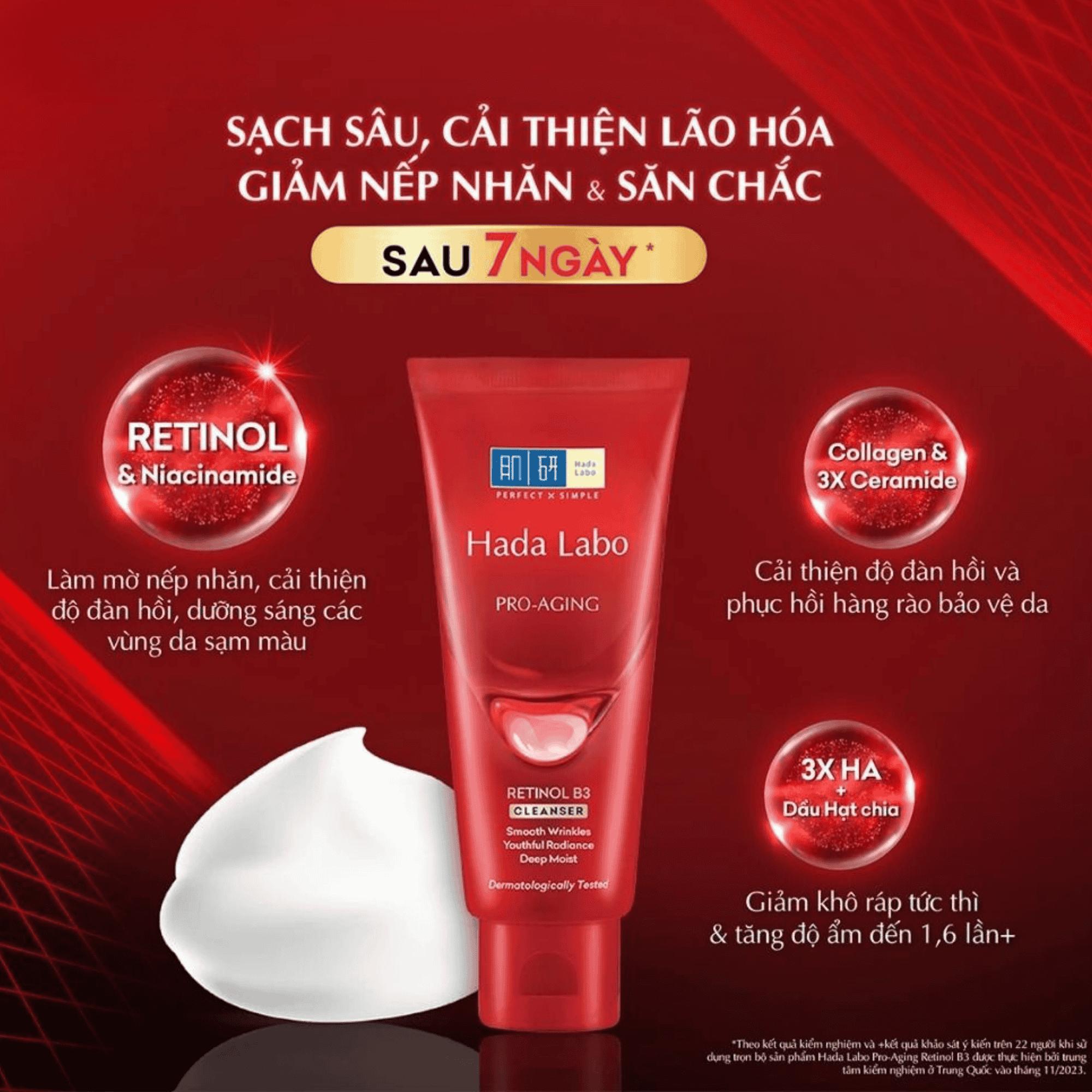 Sữa Rửa Mặt Chống Lão Hóa Hada Labo Pro Anti-Aging Cleanser – 80g - Image 2