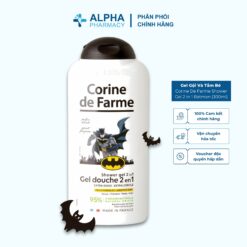 Gel Gội Và Tắm Bé Corine De Farme Shower Gel 2 In 1 Batman Hương Quả Mơ – 300ml
