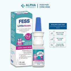 Dung Dịch Nước Muối Biển Sâu Fess Little Noses With Aspirator Làm Sạch Mũi, Giảm Nghẹt Mũi Cho Bé - 15ml