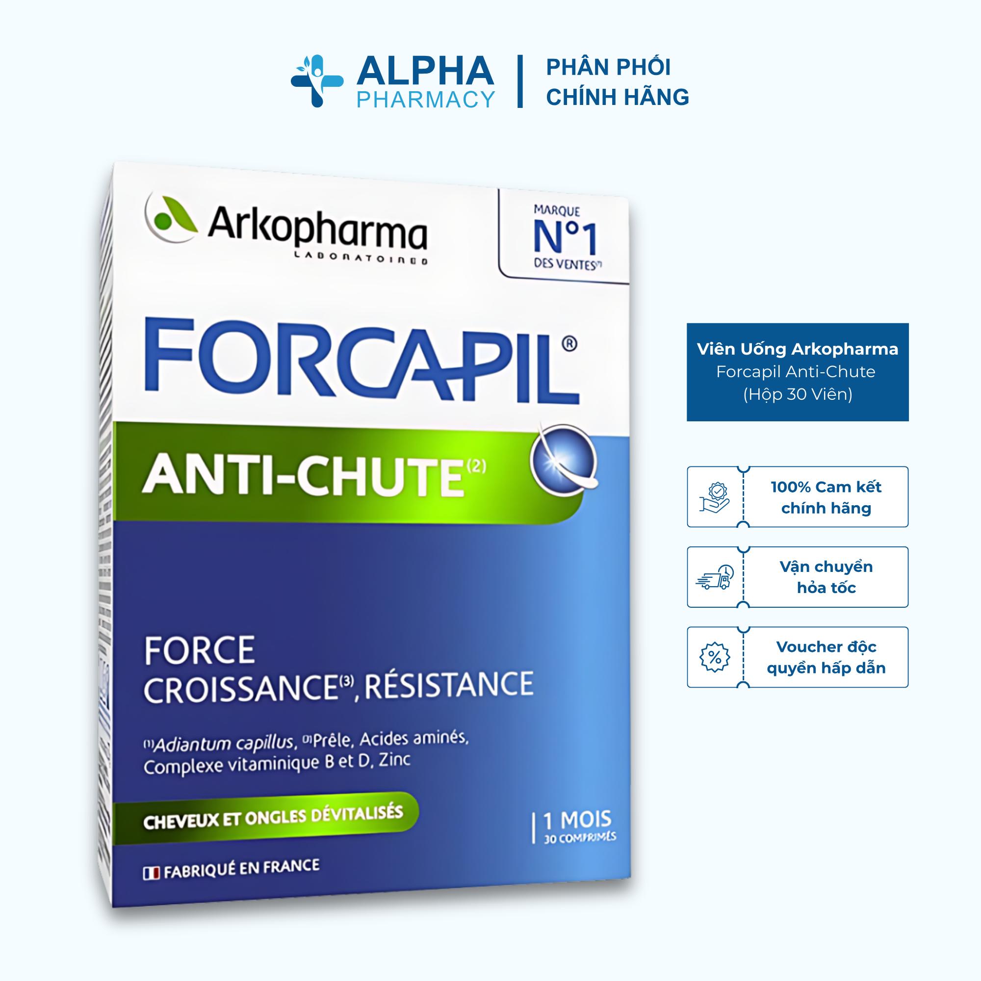 Viên Uống Arkopharma Forcapil Anti-Chute Giảm Rụng, Kích Thích Mọc Tóc – Hộp 30 Viên - Image 2
