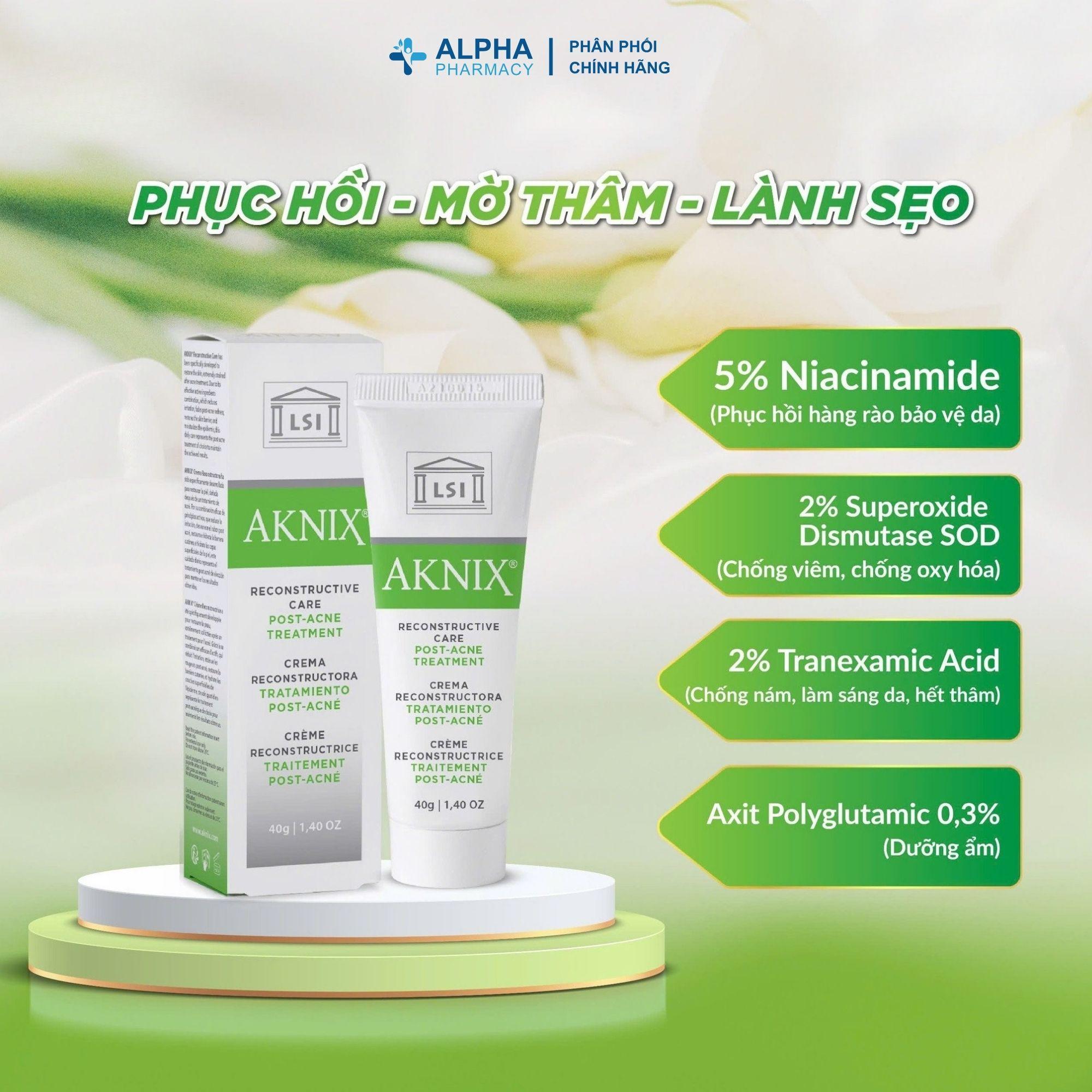 Kem Tái Tạo Da Sau Mụn Aknix Reconstructive Giúp Phục Hồi Da, Làm Mờ Thâm Sẹo – 40g - Image 2