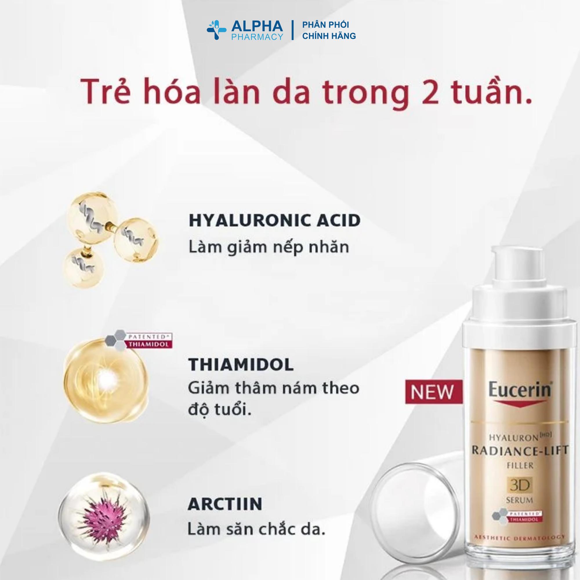 Tinh Chất Eucerin Hyaluron Radiance-Lift Filler 3D Serum Giảm Nếp Nhăn, Đốm Nâu & Nâng Cơ Da – 30ml - Image 3