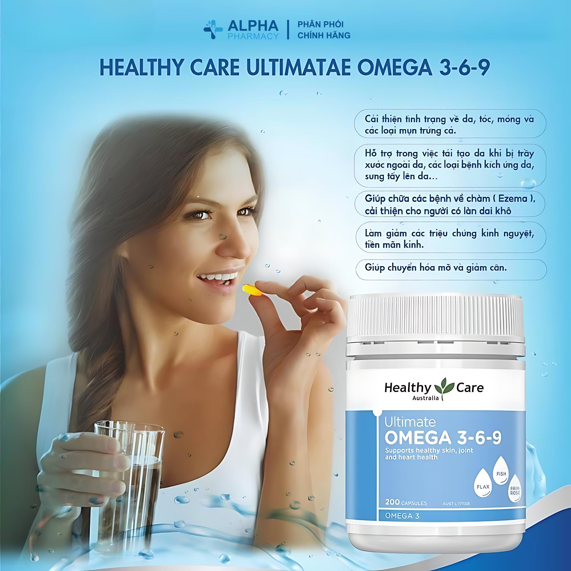 Viên Uống Omega 369 Healthy Care Đẹp Da, Hỗ Trợ Tim Mạch & Não Bộ - Lọ 200 Viên - Image 4