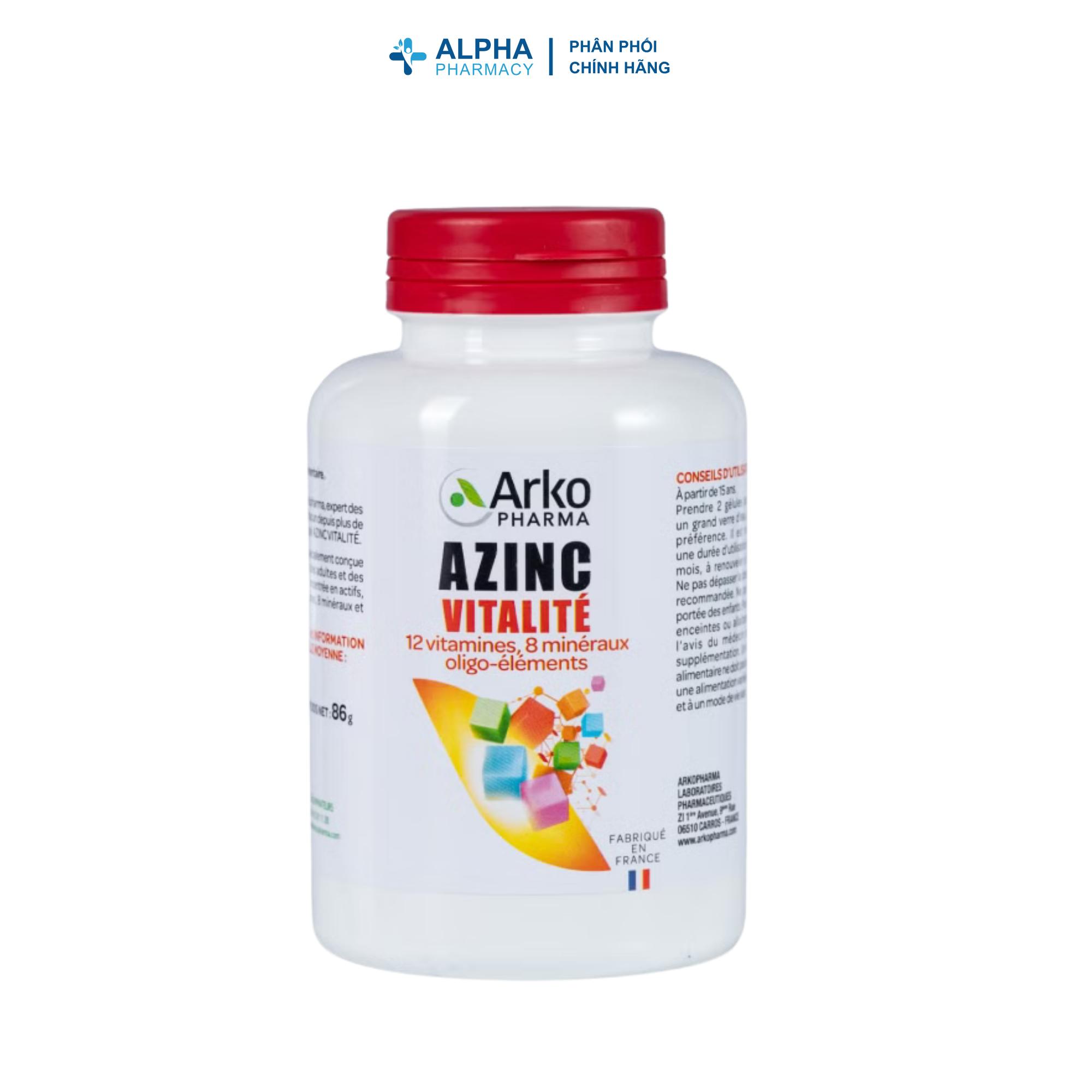 Thực Phẩm Bảo Vệ Sức Khỏe Arkopharma Azinc Vitalite-Bổ Sung Vitamin, Khoáng Chất Giúp Tăng Cường Sức Khỏe (Hộp 120 Viên) - Image 3
