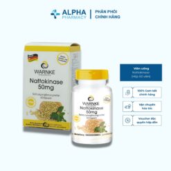 Viên Uống Warnke Nattokinase 50mg Hỗ Trợ Giảm Nguy Cơ Huyết Khối, Mỡ Máu & Đột Quỵ – Hộp 60 Viên
