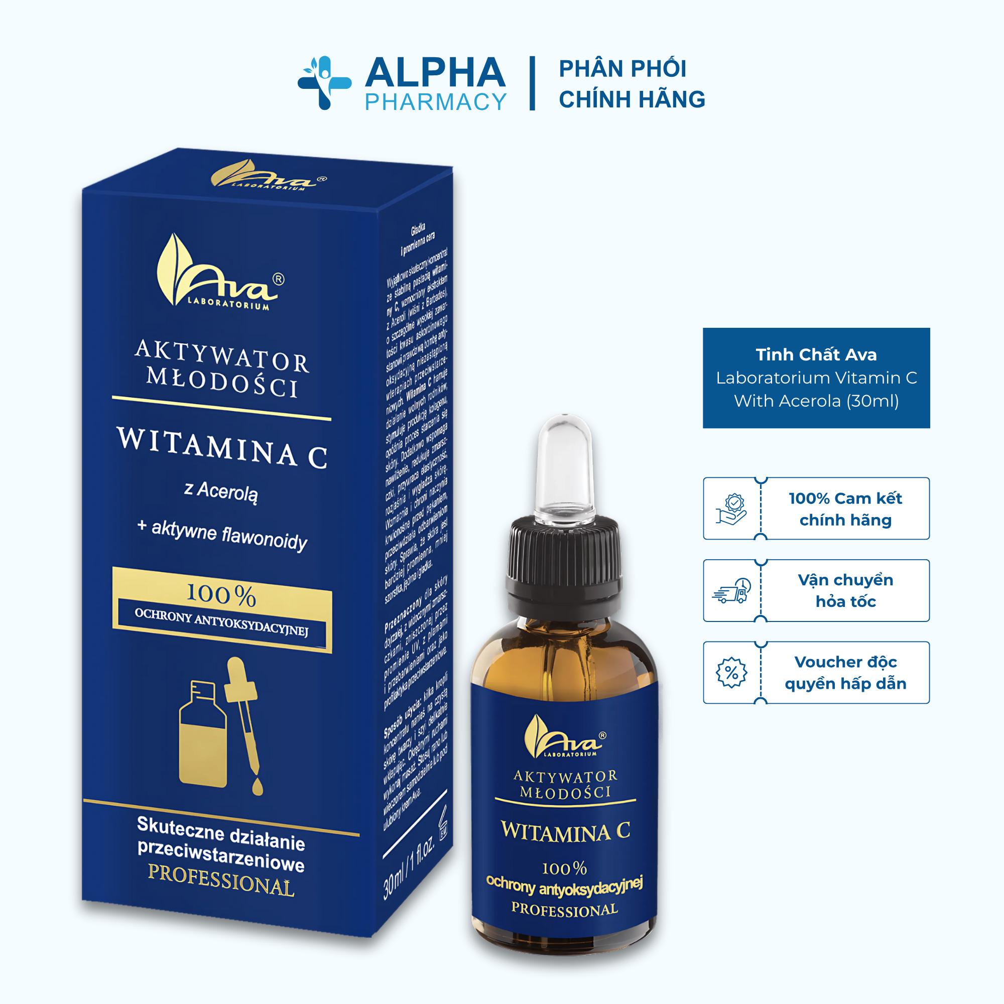 Tinh Chất Ava Laboratorium Vitamin C With Acerola Làm Sáng, Mờ Thâm Mụn Và Đốm Nâu - 30ml