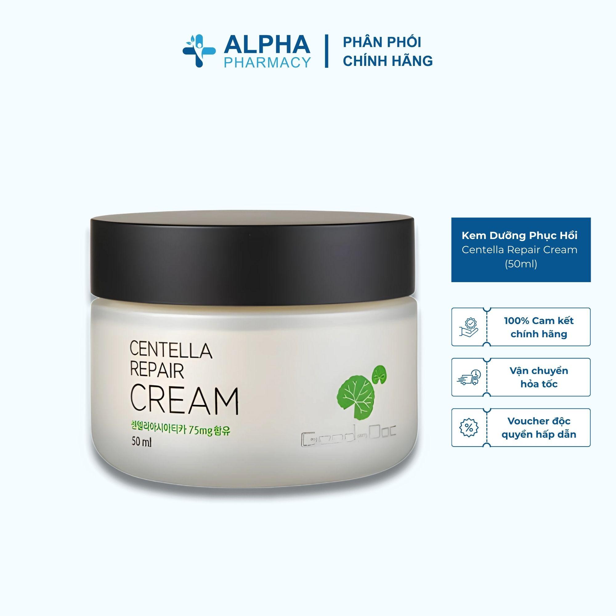 Kem Dưỡng Ẩm GoodnDoc Centella Rau Má Phục Hồi Da, Làm Dịu Da – 50ml