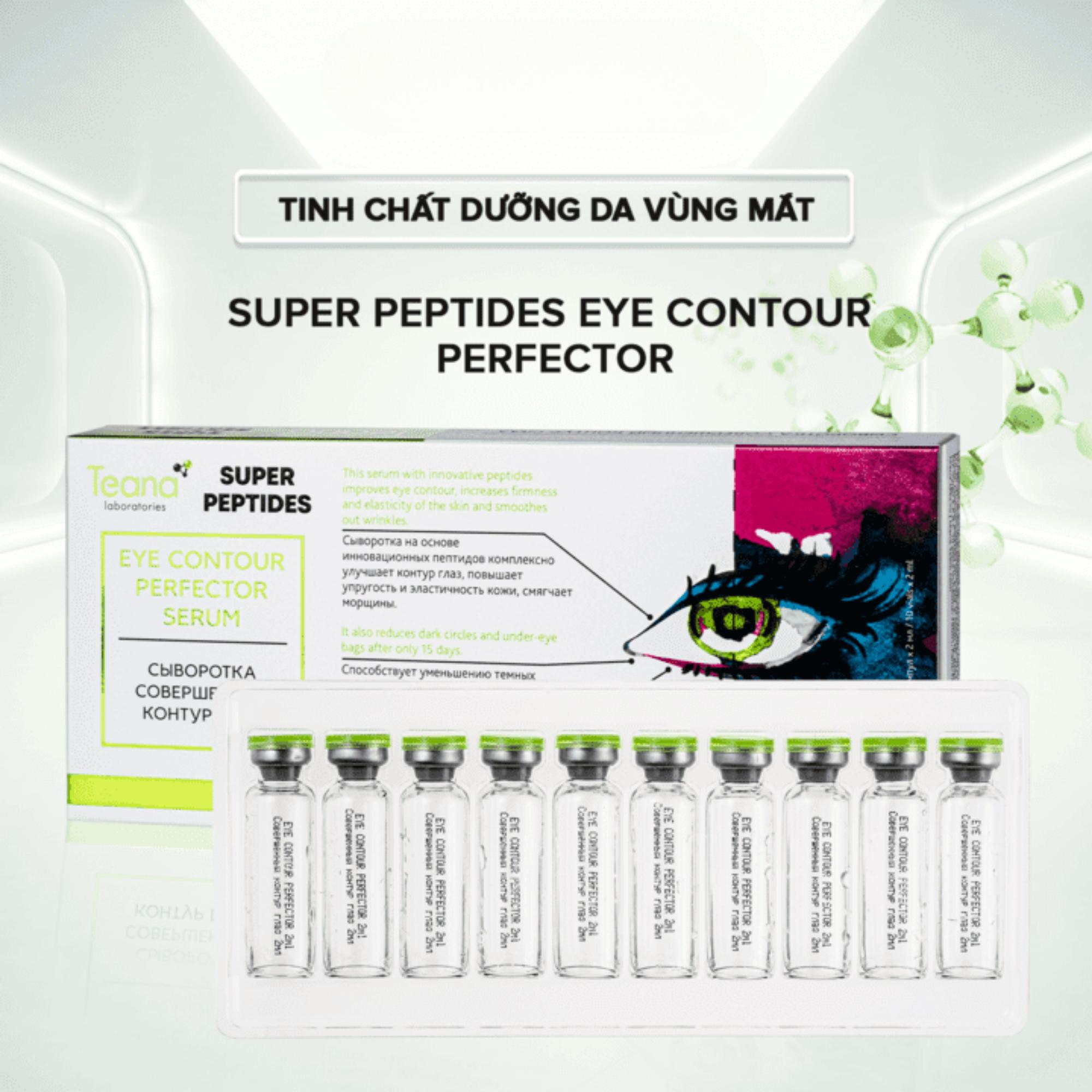 Serum Dưỡng Mắt Teana Super Peptides Eye Contour Perfector Làm Sáng Vùng Mắt, Giảm Quầng Thâm - 20ml (2ml x 10 ống) - Image 2