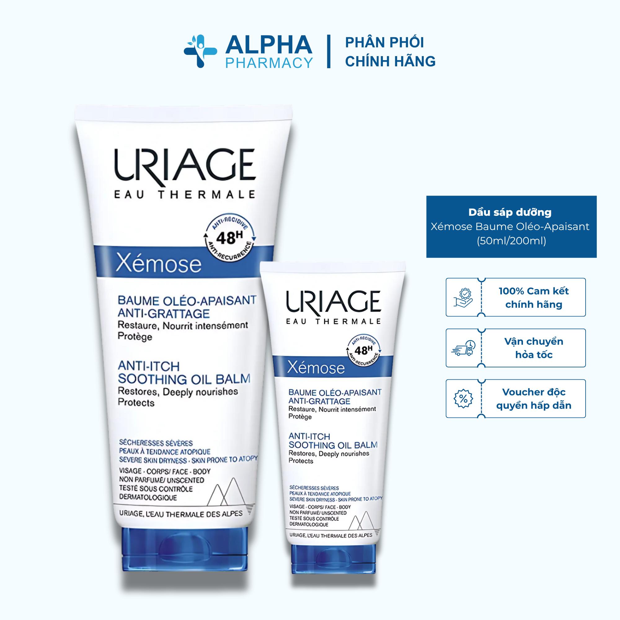 Dầu Sáp Dưỡng Uriage Xémose Baume Oléo-Apaisant Hỗ Trợ Viêm Da Cơ Địa & Da Rất Khô – 50ml/200ml