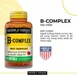 Alternative view of Viên Uống Bổ Sung Mason B-Complex Hỗ Trợ Chuyển Hóa Năng Lượng, Giảm Mệt Mỏi