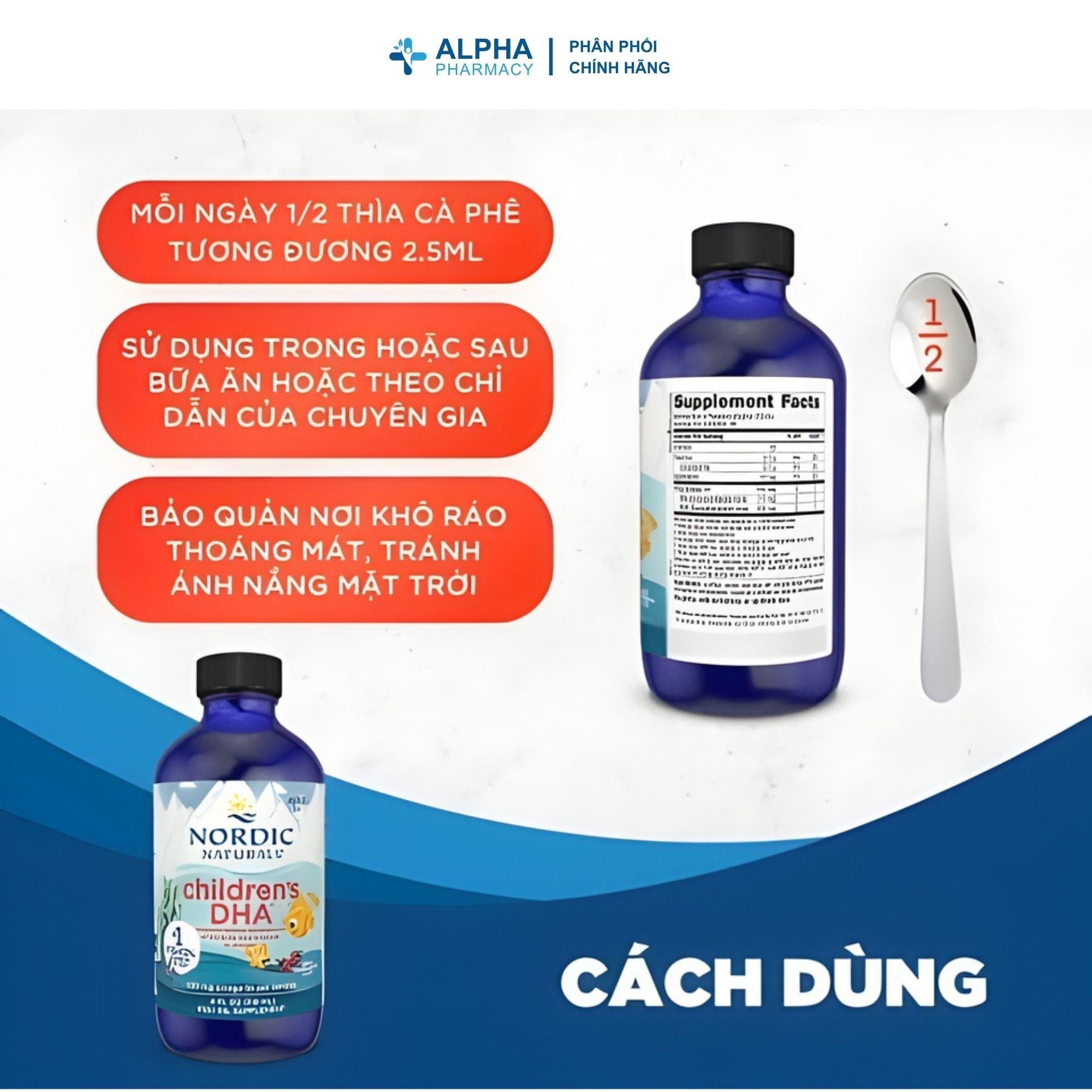 Thực Phẩm Bảo Vệ Sức Khỏe Nordic Naturals DHA Children Bổ Sung DHA Cho Trẻ Nhỏ - 237ml - Image 3