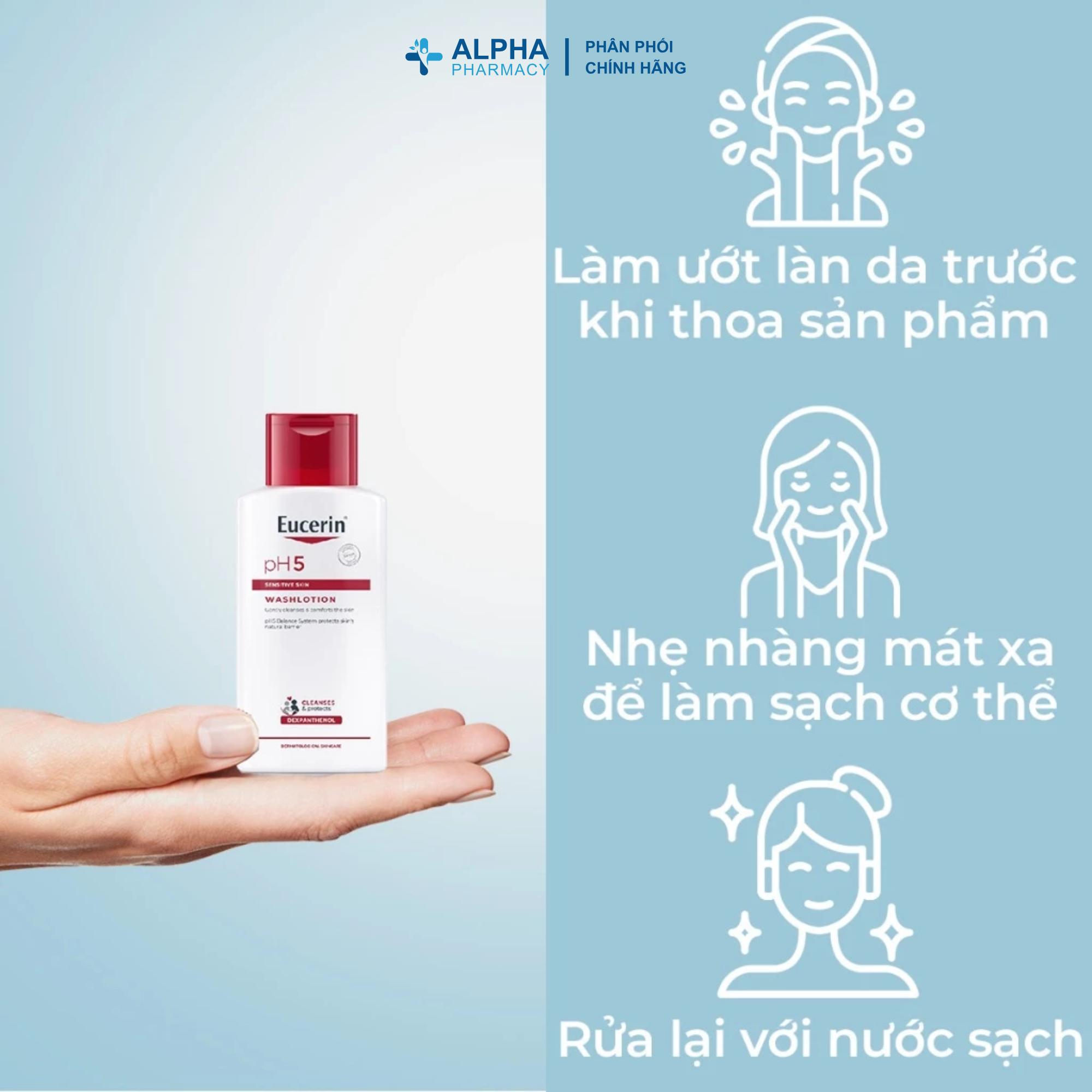 Sữa Tắm Eucerin PH5 Washlotion Dành Cho Da Nhạy Cảm - 200ml/400ml/1000ml - Image 6