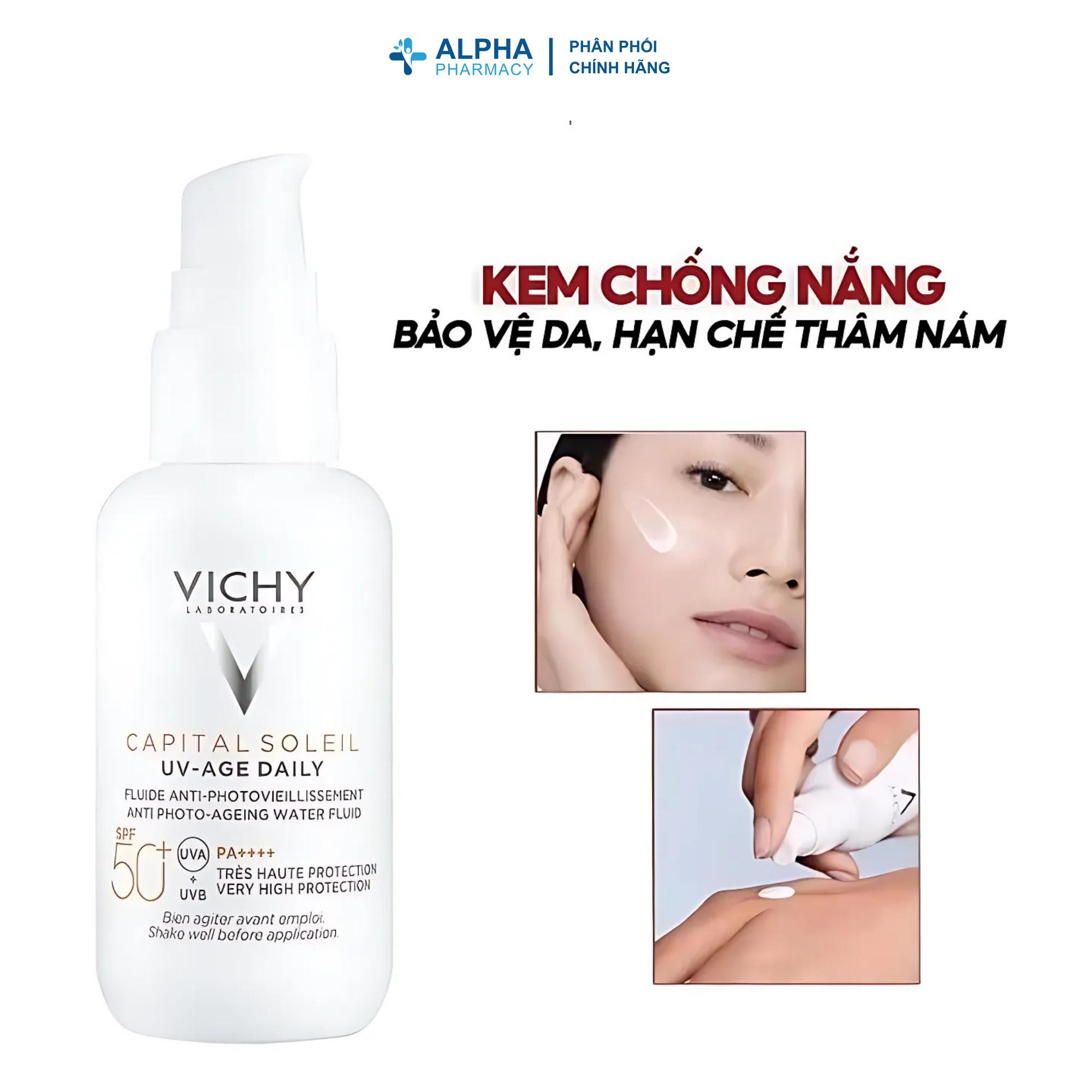 Gel Chống Nắng Vichy Capital Soleil UV-Age Daily Giảm Thâm Nám & Nếp Nhăn Do Tia UVA/UVB – 40ml - Image 4