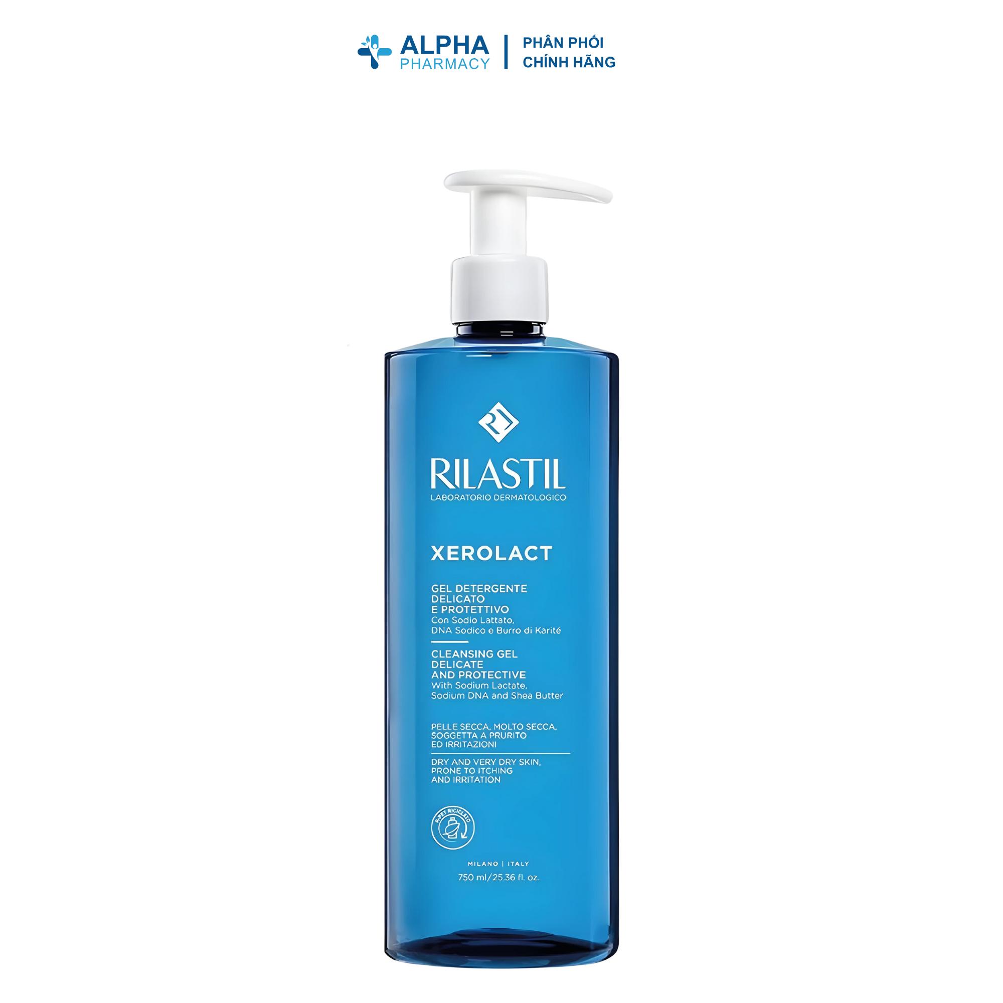 Gel Rửa Mặt & Toàn Thân Rilastil Xerolact Cleansing Gel Làm Sạch & Dưỡng Ẩm Da - 200ml/400ml/750ml - Image 6