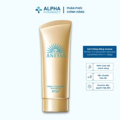 Gel Chống Nắng Anessa Perfect UV Sunscreen Skincare Gel SPF50+/PA++++ Dưỡng Ẩm Bảo Vệ Hoàn Hảo - 90g (Mới)