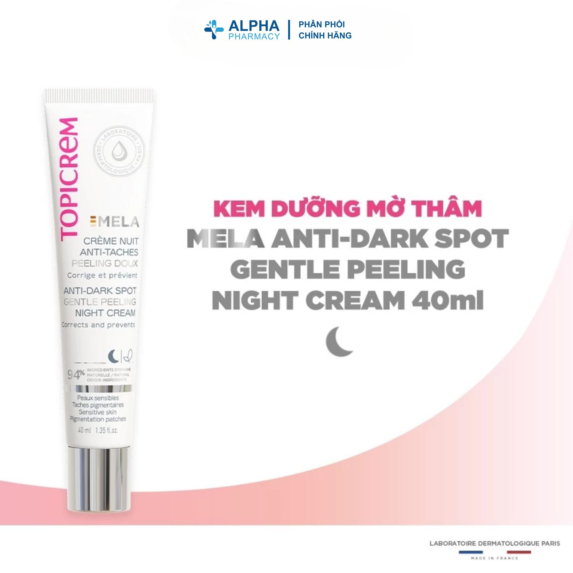 Kem Ban Đêm Topicrem MELA Gentle Peeling Night Cream Cho Da Tăng Sắc Tố - 40ml - Image 2
