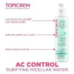 Alternative view of Nước Tẩy Trang Topicrem AC Control Purifying Micellar Water Cho Da Dầu, Da Hỗn Hợp Và Da Mụn - 200ml/400ml