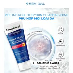Alternative view of Tẩy da chết Compliment No Problem Peeling Roll Với Salicylic Acid Làm Sạch Sâu - 80ml