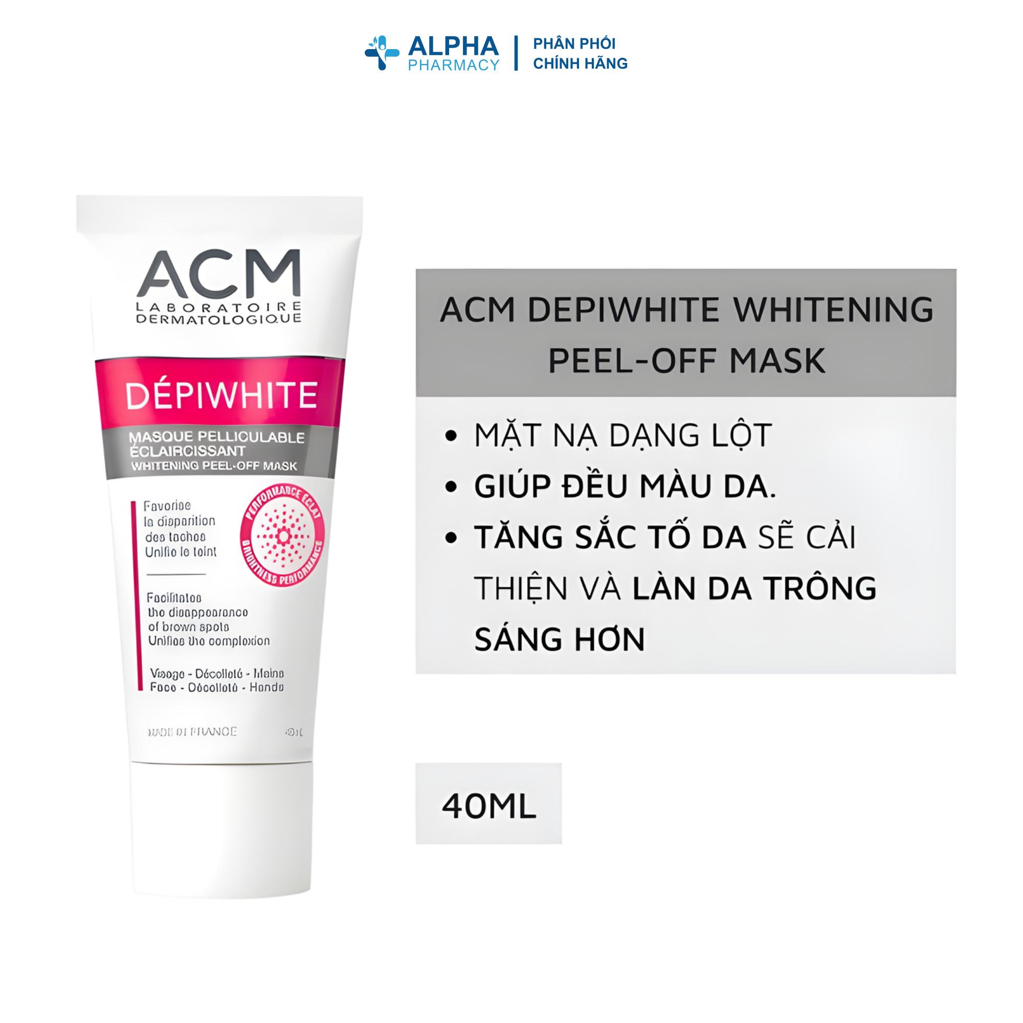 Mặt Nạ Giảm Nám Sạm Đốm Nâu ACM Depiwhite Whitening Peel-Off Mask Làm Sáng Da Hiệu Quả - 40ml - Image 2