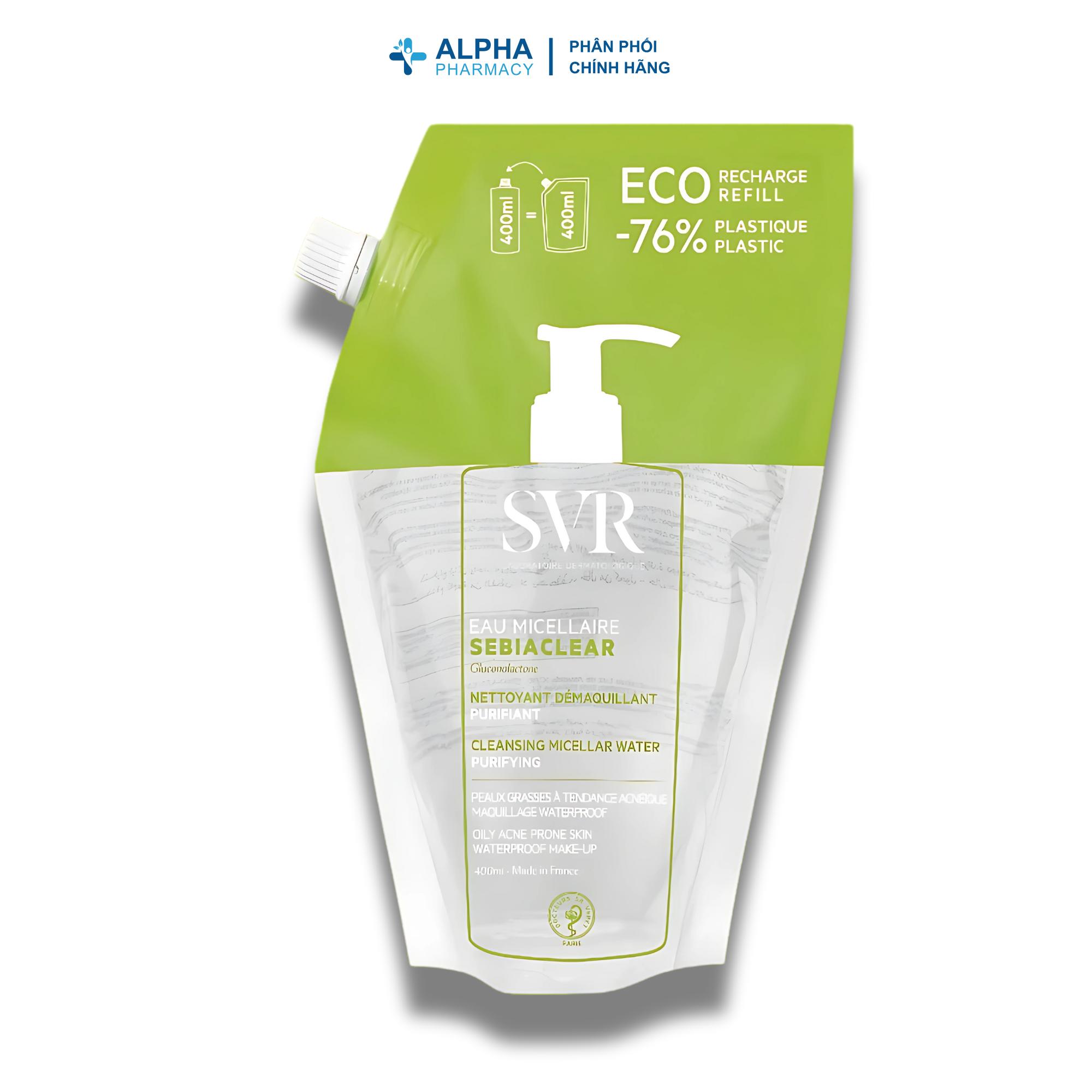 Nước Tẩy Trang SVR Sebiaclear Eau Micellaire Kiềm Dầu – 75ml/400ml/400ml Refill - Image 7