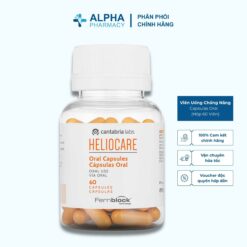 Viên Uống Heliocare Capsulas Oral Hỗ Trợ Chống Nắng, Bảo Vệ Da Từ Bên Trong – Hộp 60 Viên Nang