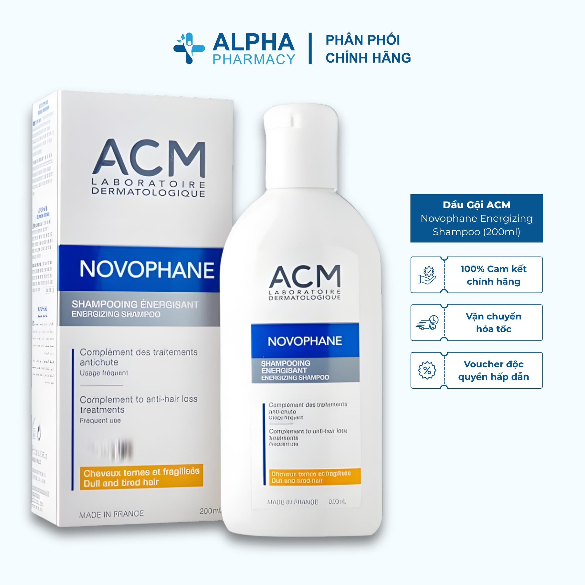 Dầu Gội Làm Sạch Và Dưỡng Tóc Khỏe Mạnh ACM Novophane Energizing Shampoo - 200ml