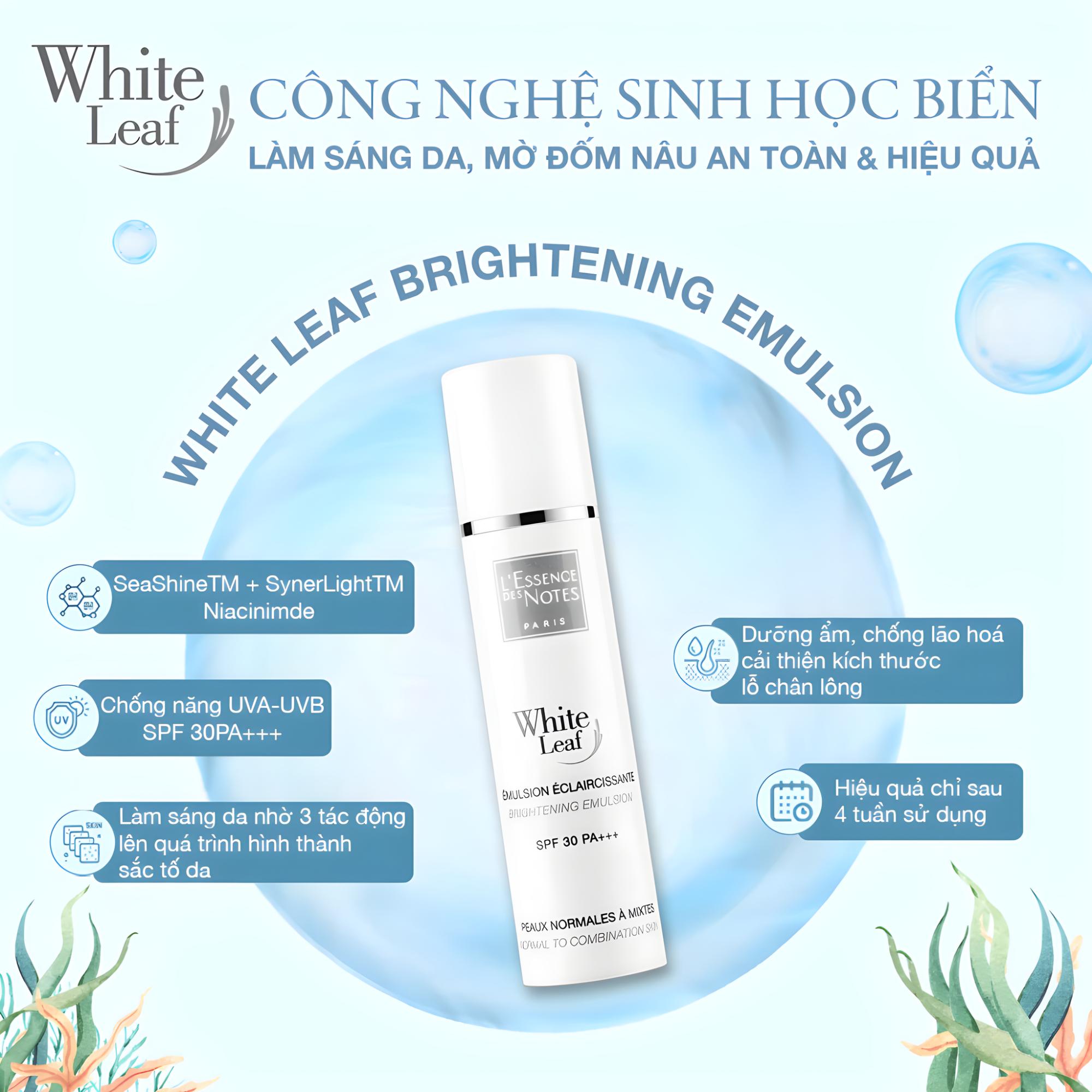 Sữa Dưỡng Sáng Da White Leaf Brightening Emulsion Dưỡng Da Mềm Mịn Tự Nhiên - 40ml - Image 3