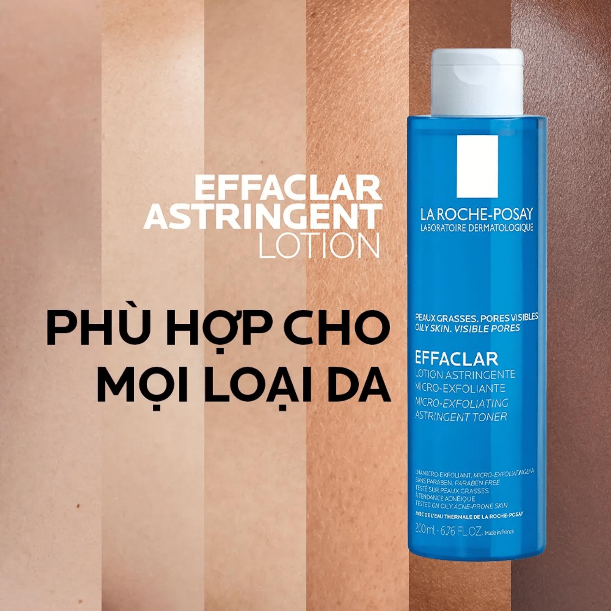 Nước Cân Bằng La Roche-Posay Effaclar Astringent Lotion Giàu Khoáng Cho Da Dầu Mụn – 200ml - Image 4