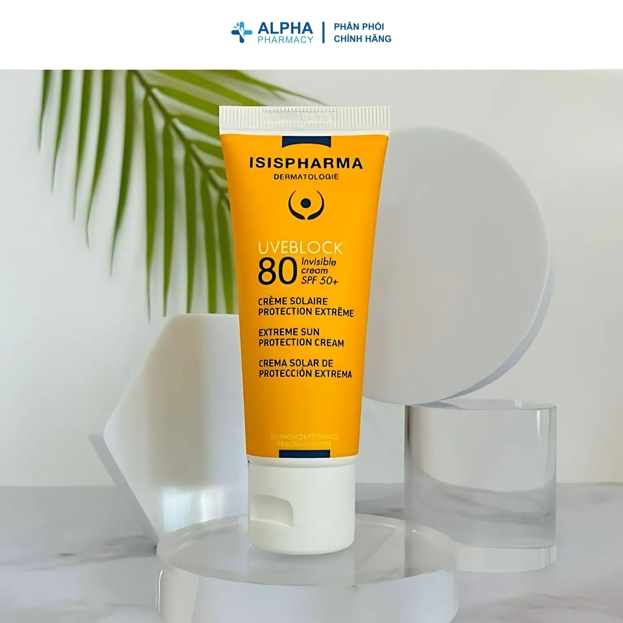 Kem Chống Nắng Isis Pharma Uveblock 80 Tinted Cream SPF50+ Ngăn Ngừa Sạm Da – 40ml - Image 3
