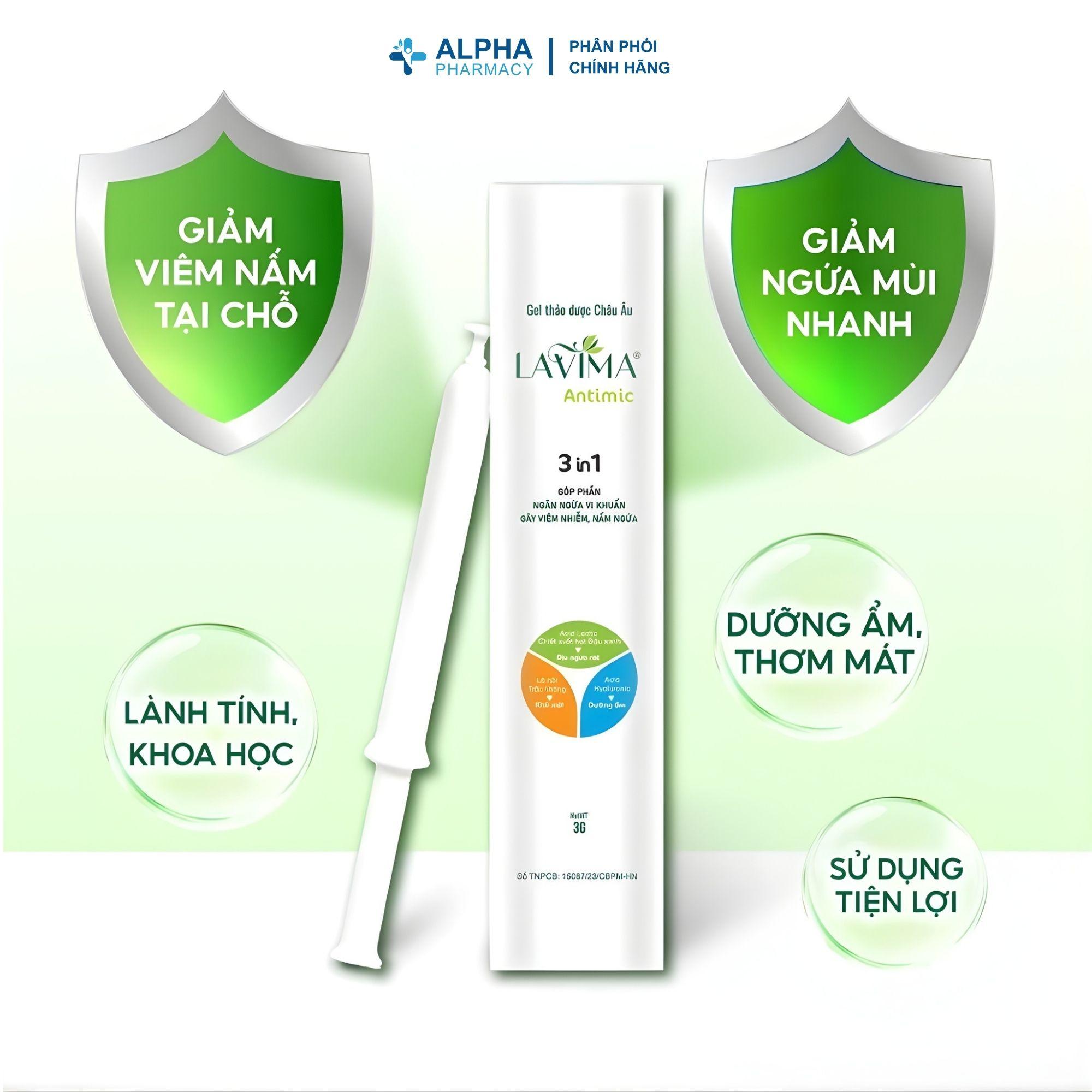 Gel Phụ Khoa Thảo Dược Giảm Viêm, Nấm, Ngứa Lavima Antimic - 3g (Dạng Bút) - Image 2