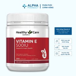 Viên Uống Vitamin E 500IU Healthy Care Bổ Sung Vitamin E - Hộp 200 Viên