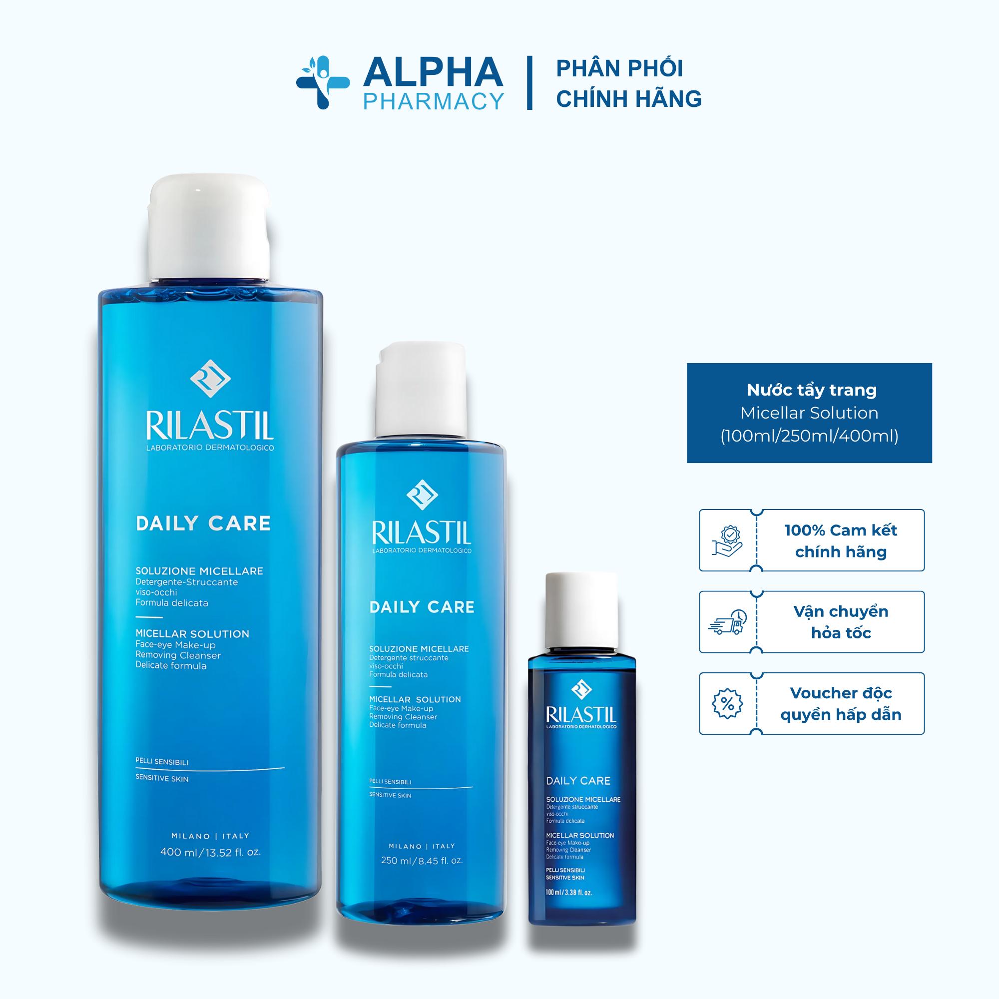 Nước Tẩy Trang Rilastil Daily Care Micellar Solution Làm Sạch Da Mặt - 100ml/250ml/400ml