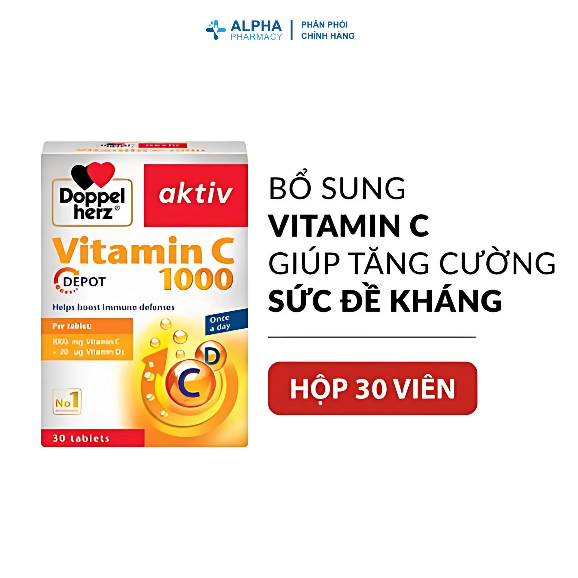 Viên Sủi Vitamin C 1000mg Doppelherz Tăng Sức Đề Kháng, Chống Oxy Hóa – Hộp 30 Viên - Image 2