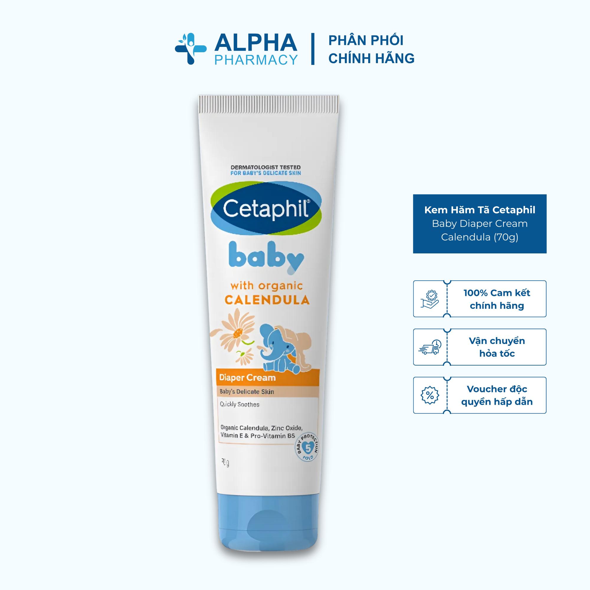Kem Hăm Tã Cetaphil Baby Diaper Cream Calendula Làm Dịu & Bảo Vệ Da Bé - 70g