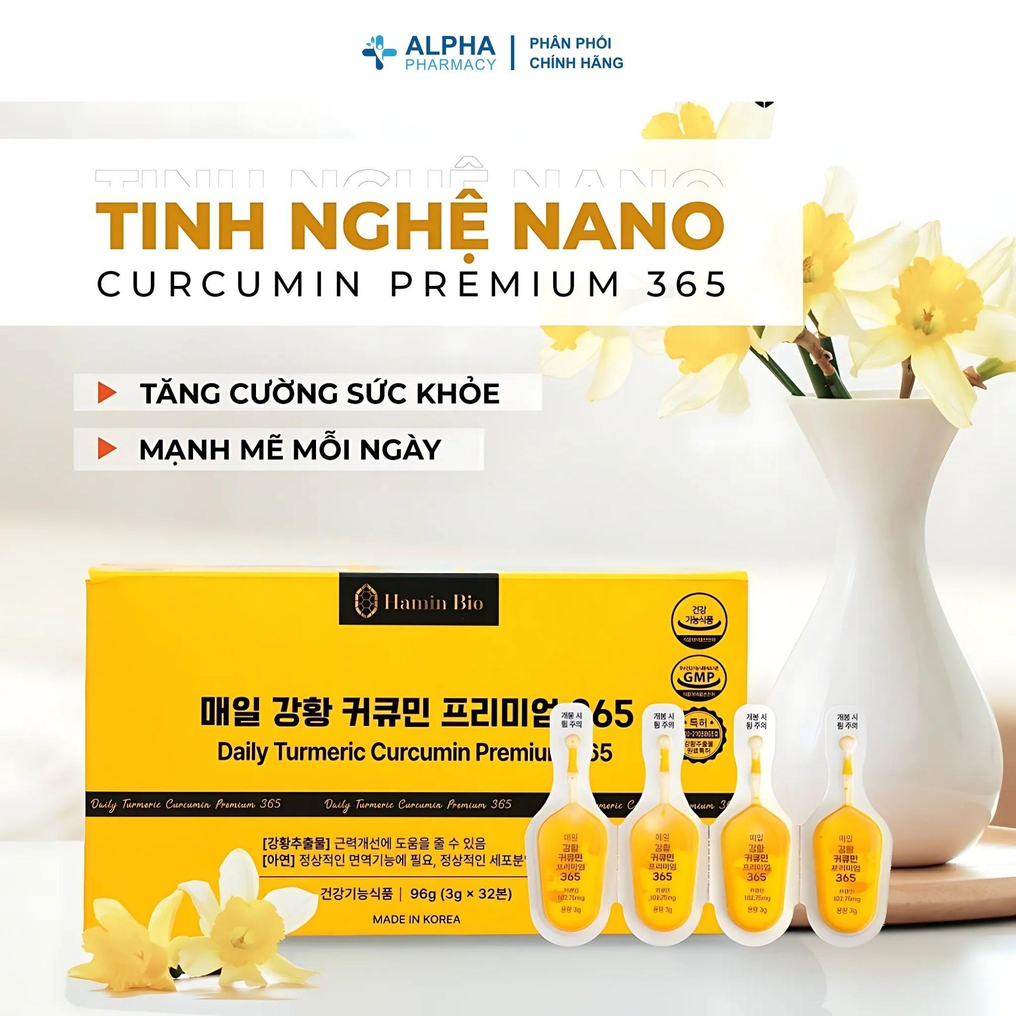 Tinh Nghệ Nano 365 Curcumin Premium Hamin Bio Hỗ Trợ Đẹp Da, Khỏe Dạ Dày, Tốt Cho Tiêu Hóa – Hộp 32 Tép - Image 3
