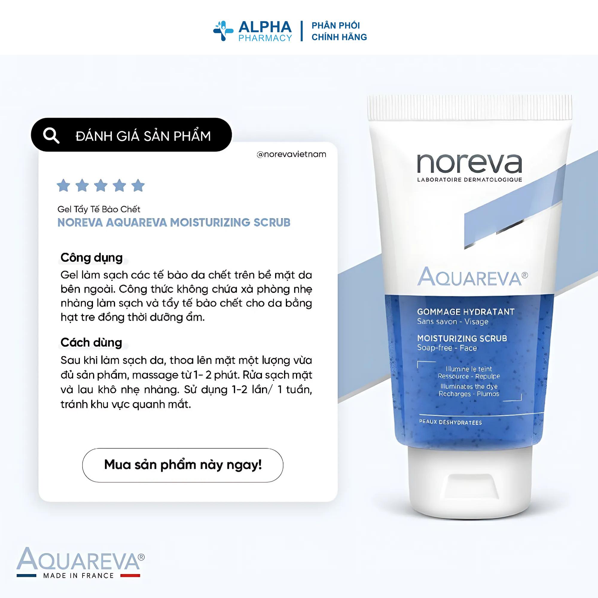 Gel Tẩy Tế Bào Chết Noreva Aquareva Moisturizing Scrub – 75ml - Image 4