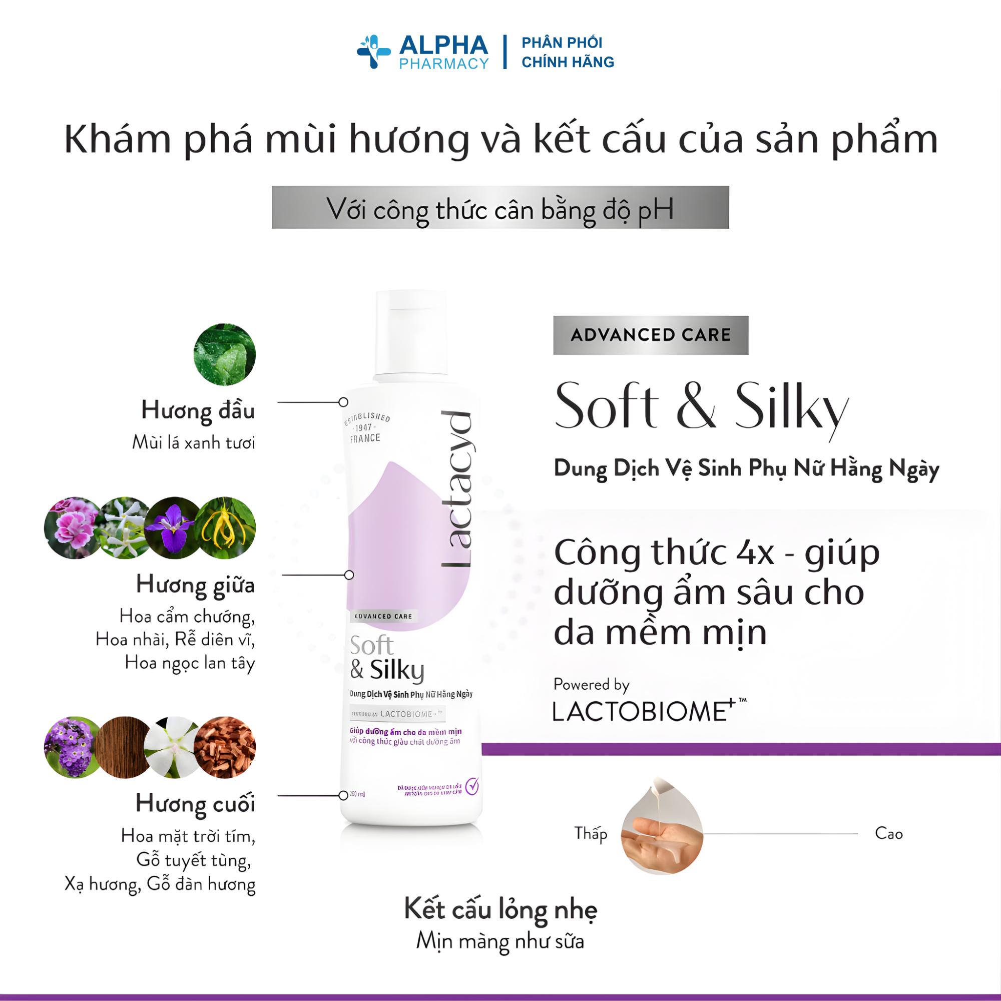 Dung Dịch Vệ Sinh Phụ Nữ Lactacyd Soft And Silky Dưỡng Ẩm & Mềm Mịn Da – 150ml/250ml - Image 3