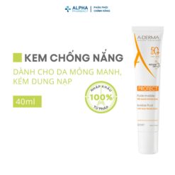 Alternative view of Kem Chống Nắng Cho Da Nhạy Cảm A-Derma Protect Invisible Fluid Very High Protection SPF50+ - 40ml