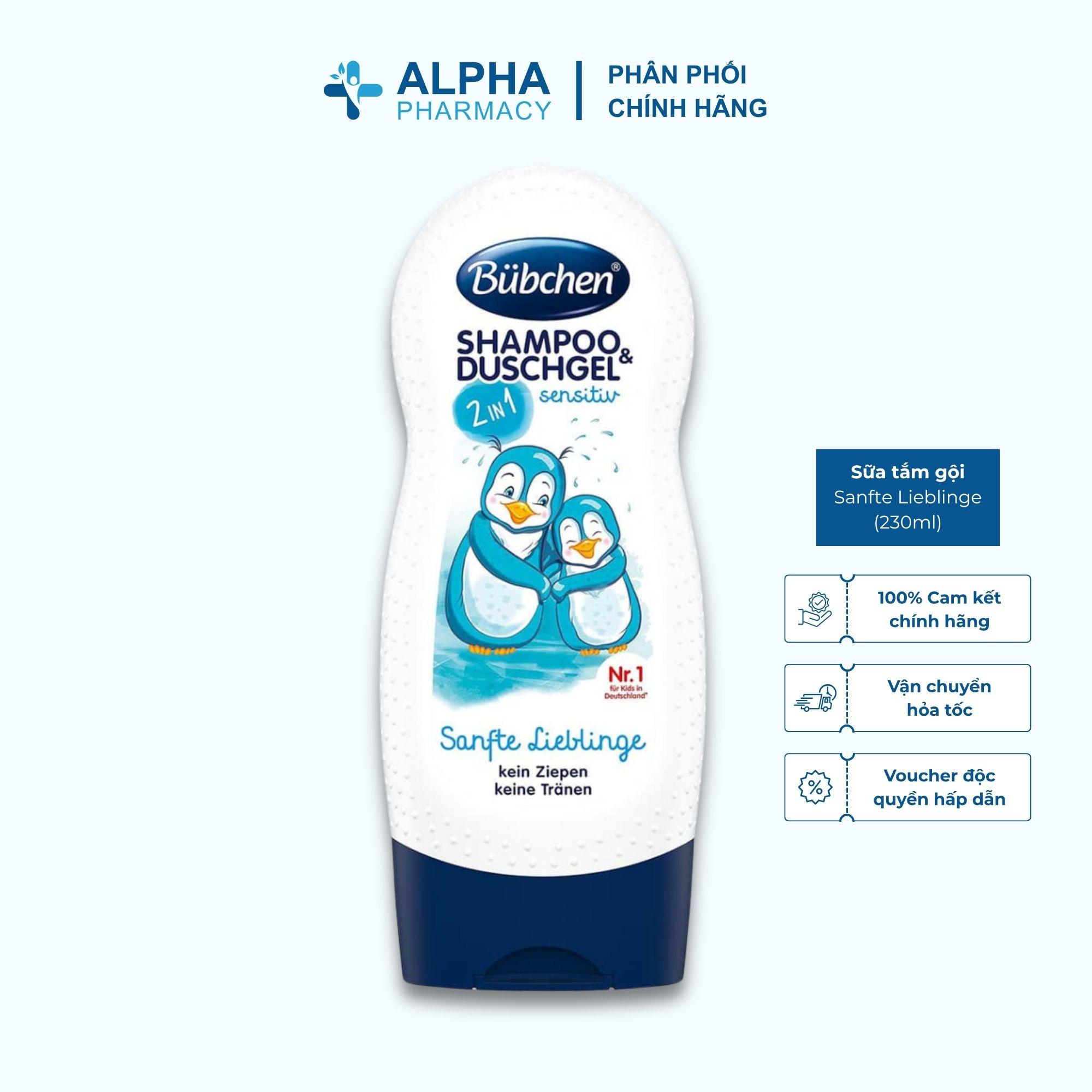 Sữa Tắm Gội Cho Bé Bubchen Shampoo & Duschgel Sensitiv Sanfte Lieblinge – 230ml