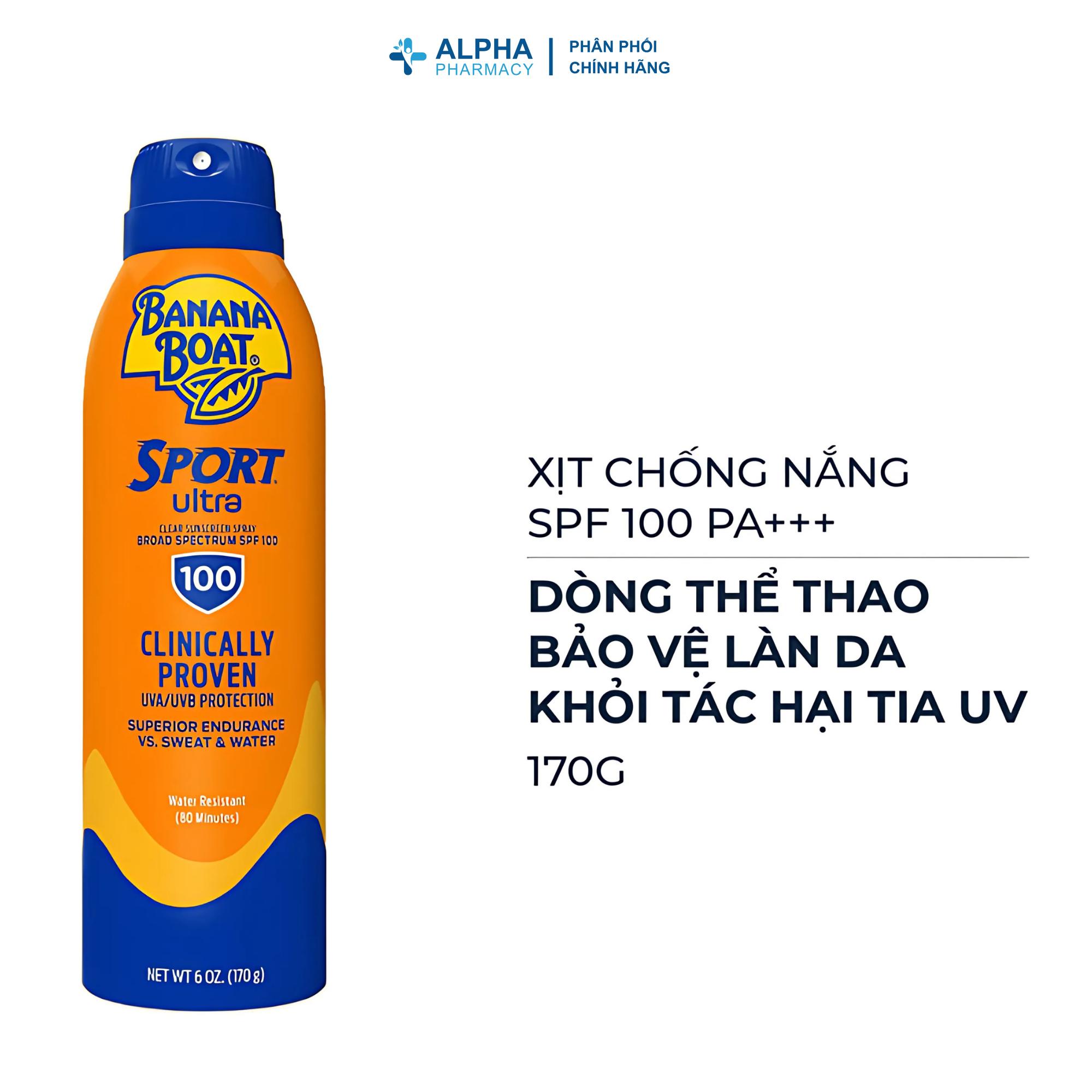 Xịt Chống Nắng Banana Boat Sport Ultra SPF100 PA++++ Dành Cho Hoạt Động Thể Thao, Kháng Nước 170g - Image 2