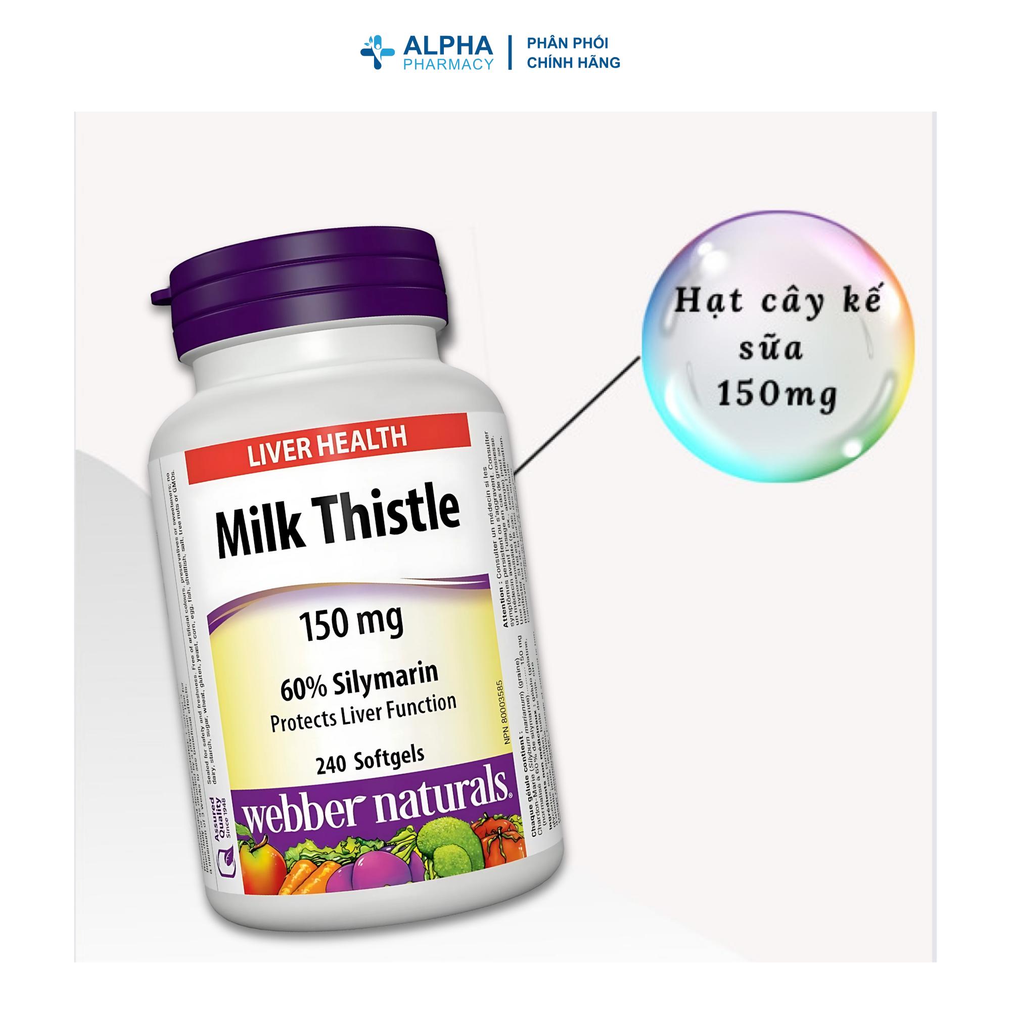 Viên Uống Milk Thistle Webber Naturals Bảo Vệ Và Hỗ Trợ Chức Năng Gan – Lọ 240 Viên - Image 3