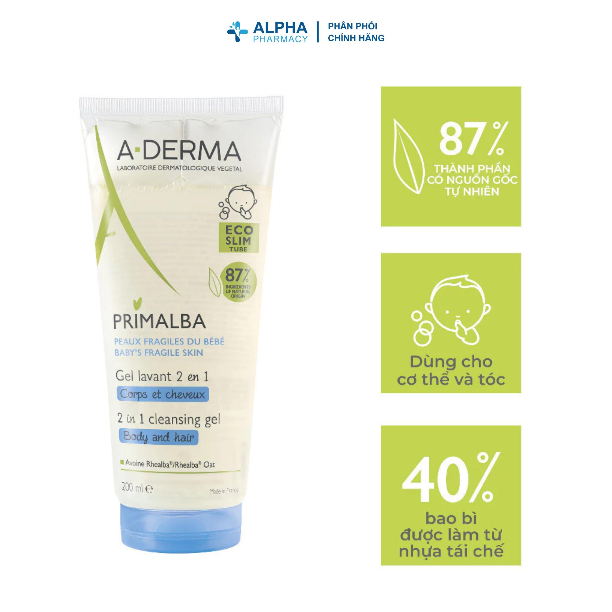 Gel Tắm Gội 2in1 Cho Em Bé A-Derma Primalba Cleansing Gel - 200ml/500ml - Image 3