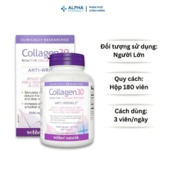 Alternative view of Viên Uống Collagen30 Webber Naturals Collagen Peptide Hoạt Tính Cao Hỗ Trợ Giảm Nếp Nhăn – Hộp 180 Viên