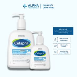 Sữa Rửa Mặt Tạo Bọt Cetaphil Hydrating Creamy Cleanser Dưỡng Ẩm Sâu - 236ml/473ml