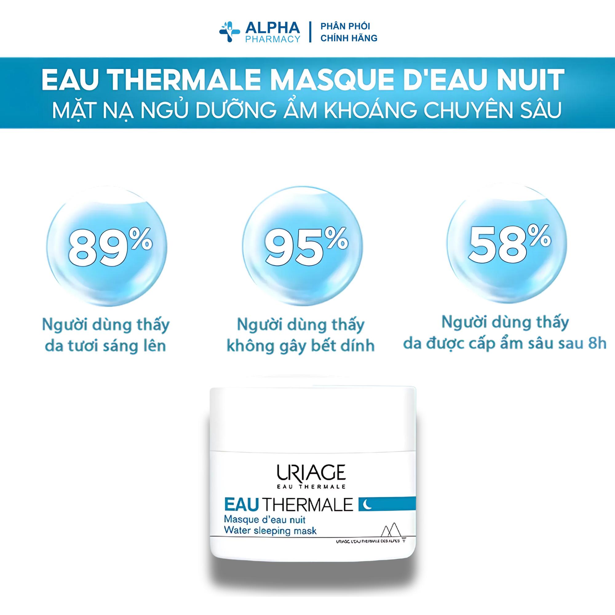 Mặt Nạ Ngủ Uriage Eau Thermale Masque d’Eau Nuit Dưỡng Ẩm Khoáng Chuyên Sâu – 50ml - Image 3