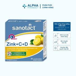 Viên Uống Tăng Cường Miễn Dịch Sanotact Zink + C + D – Hộp 20 Viên