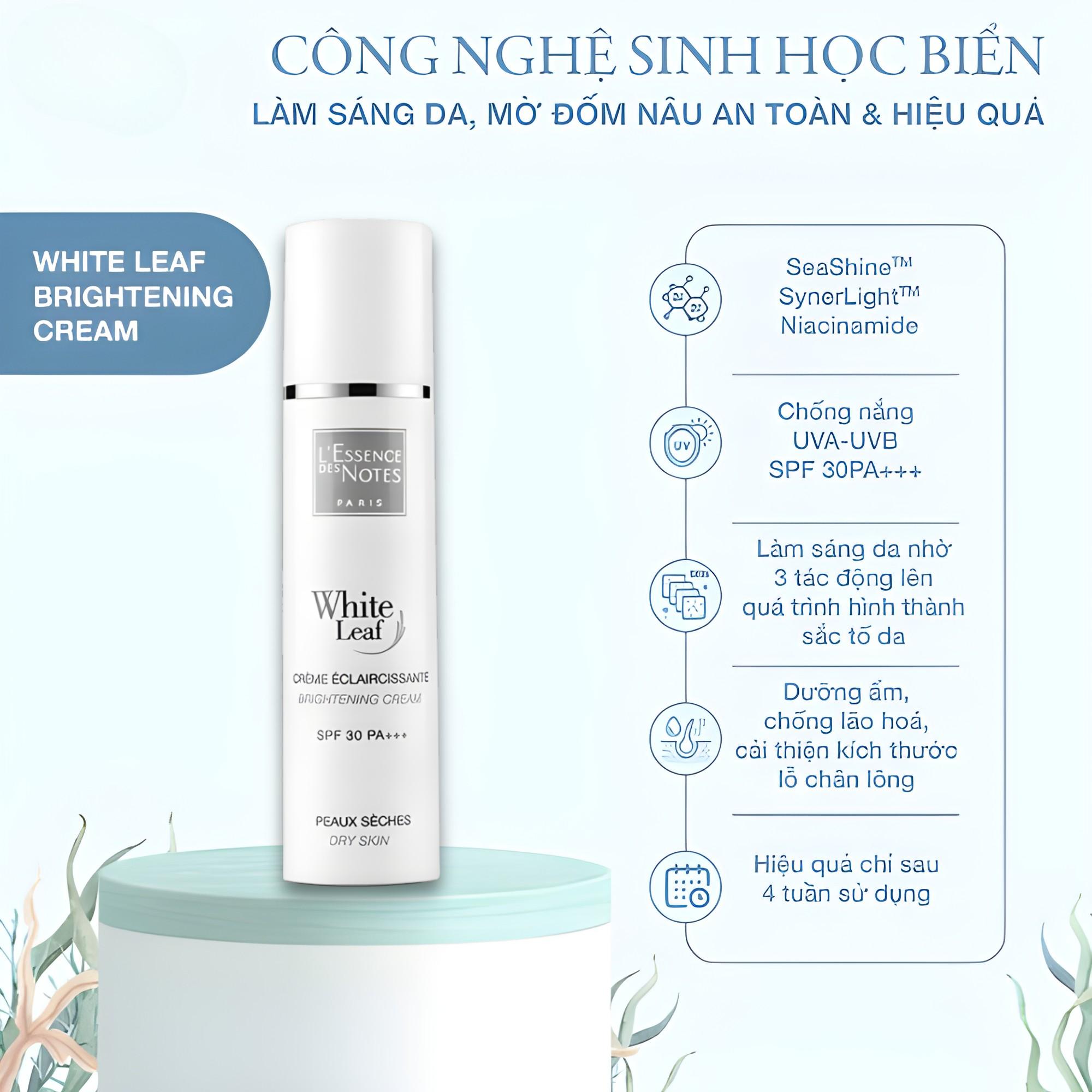 Kem Dưỡng Sáng Da White Leaf Brightening Cream Giảm Thâm Sạm Cấp Ẩm Hiệu Quả - 40ml - Image 2