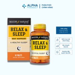 Viên Uống Bổ Sung Mason Natural Relax & Sleep Hỗ Trợ Giấc Ngủ Ngon, Giảm Căng Thẳng