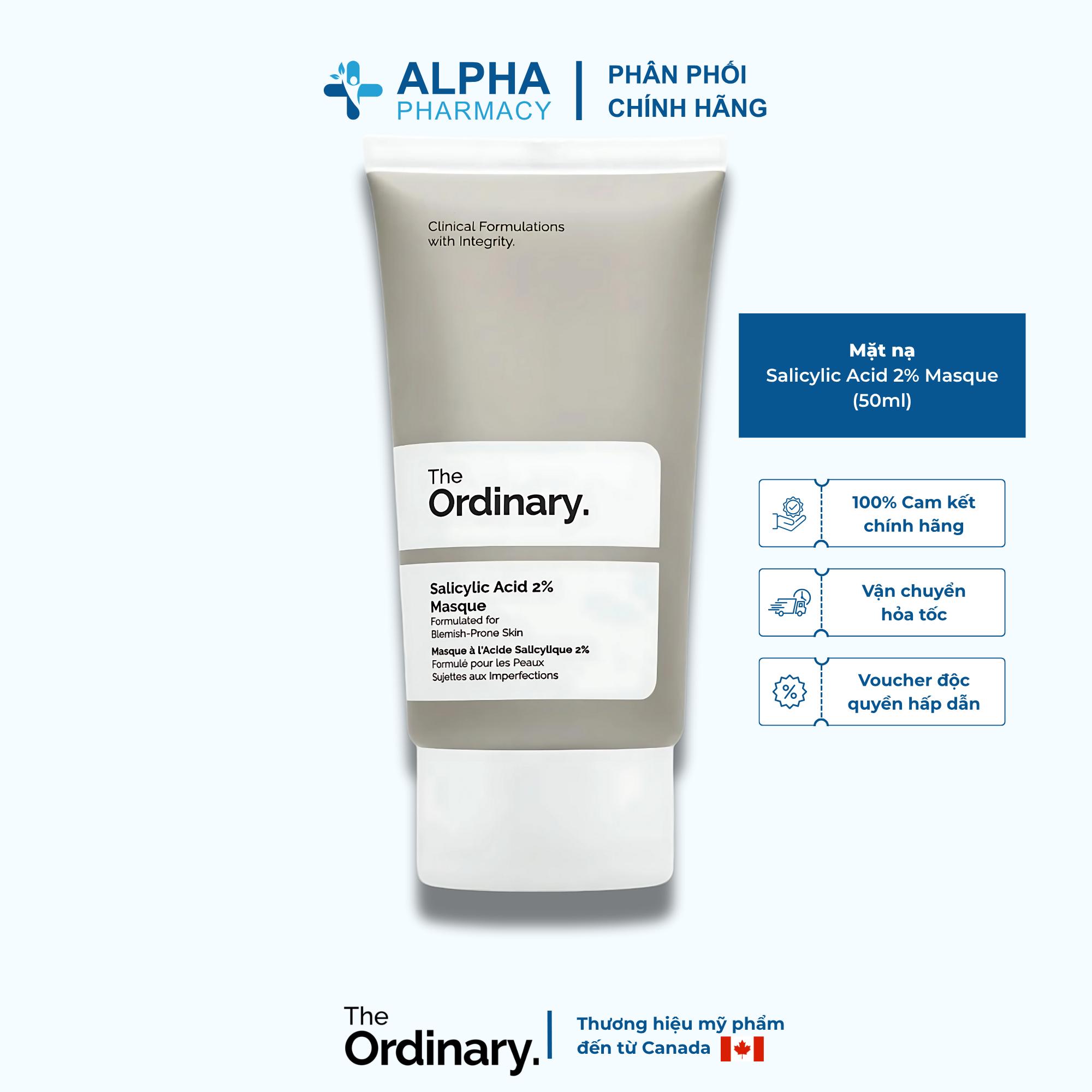 Mặt Nạ The Ordinary Salicylic Acid 2% Masque Làm Sạch Sâu & Giảm Mụn Đầu Đen – 50ml