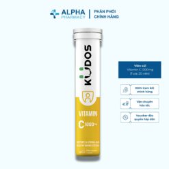Viên Sủi Bổ Sung Tăng Cường Đề Kháng Kudos Vitamin C 1000mg (Tuýp 20 viên)